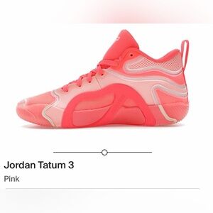 Jordan Tatum 3 pink/guava glow rose pale/glace. Sz Women’s 10.5, Men’s 9.0